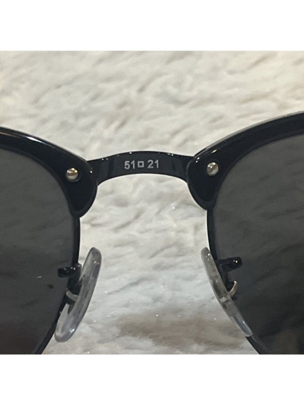 Ray-Ban RB3016 Clubmaster Polarized Sunglasses Black 1305 B1 51. 21 145 - Picture 6 of 10
